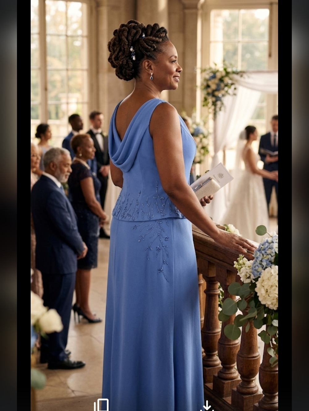 Bella Formals by Venus Periwinkle Polyester Sleeveless Gown size 10 Formal Prom